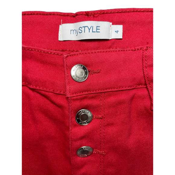 High Rise Buttonfly Shorts - Picture 4 of 5